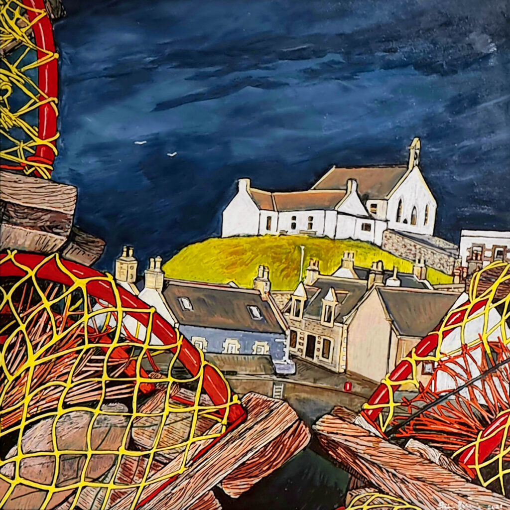 Finechty Kirk, Painting by Fiona J Billing Smith.
