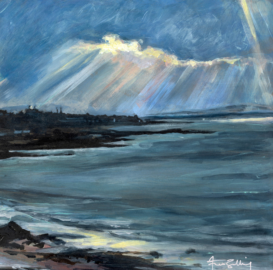 Light Over Buckie, painting by Fiona J Billing Smith