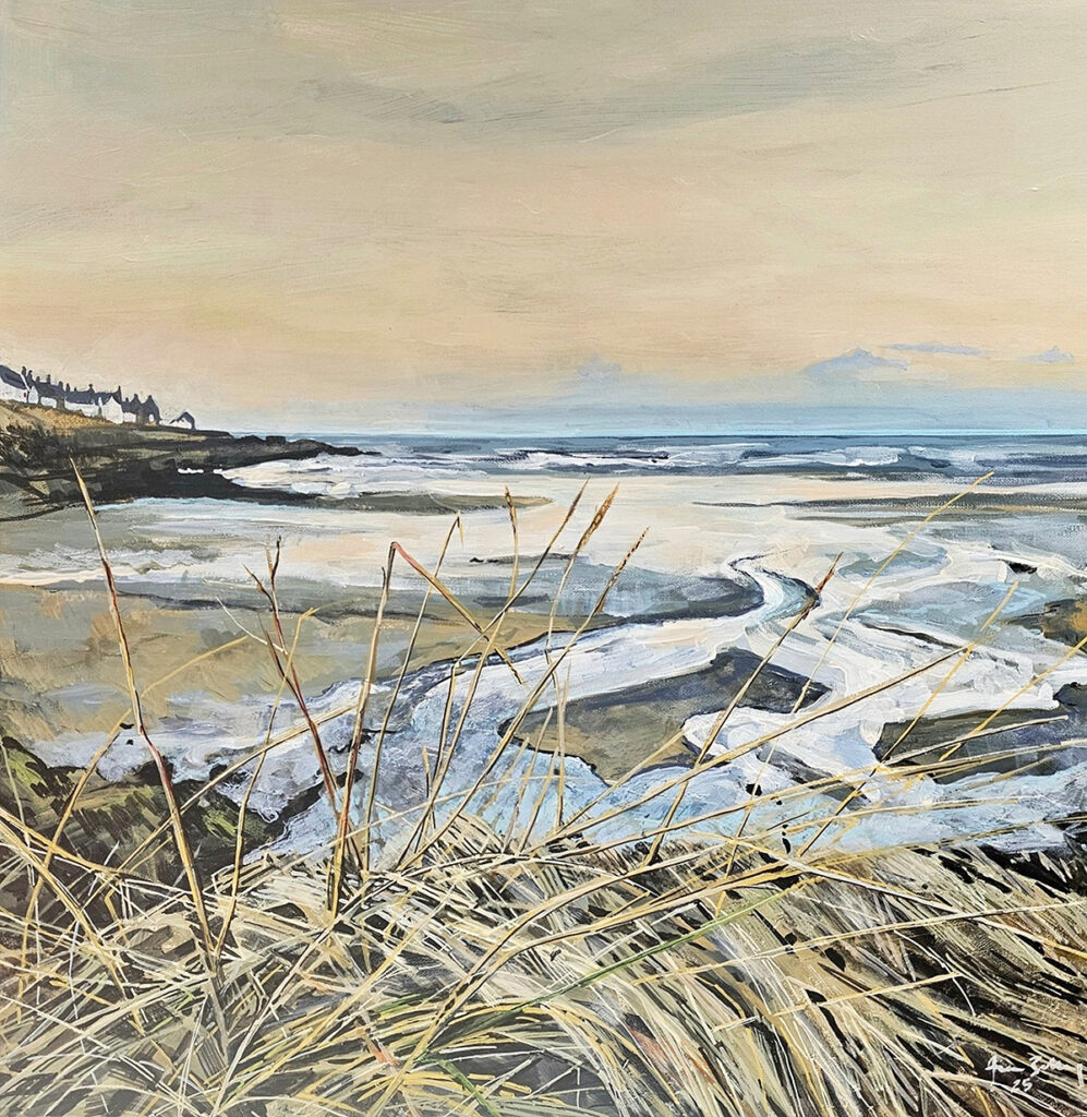 Saneyne Beach. Painting by Fiona J Billing Smith.