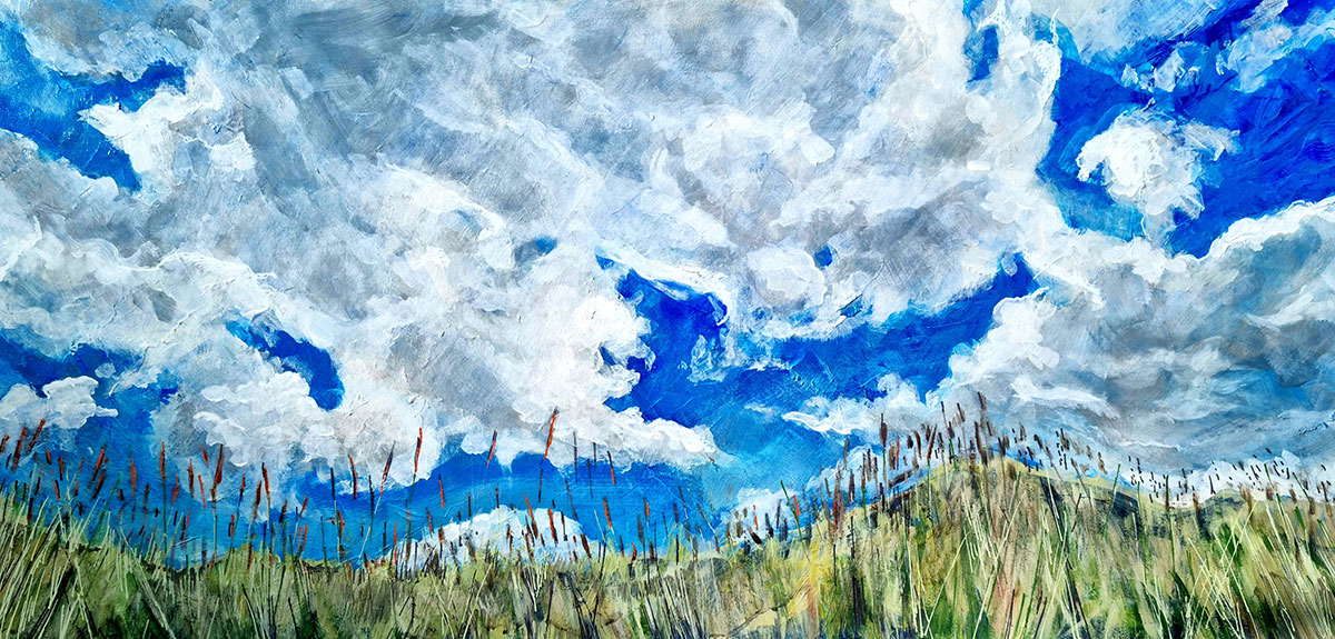 Sunny Skies Over Dune Grass